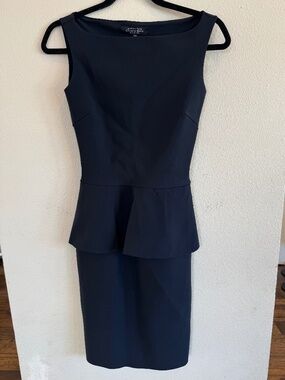 Chiara Boni Black Peplum Sheath Dress Size 38